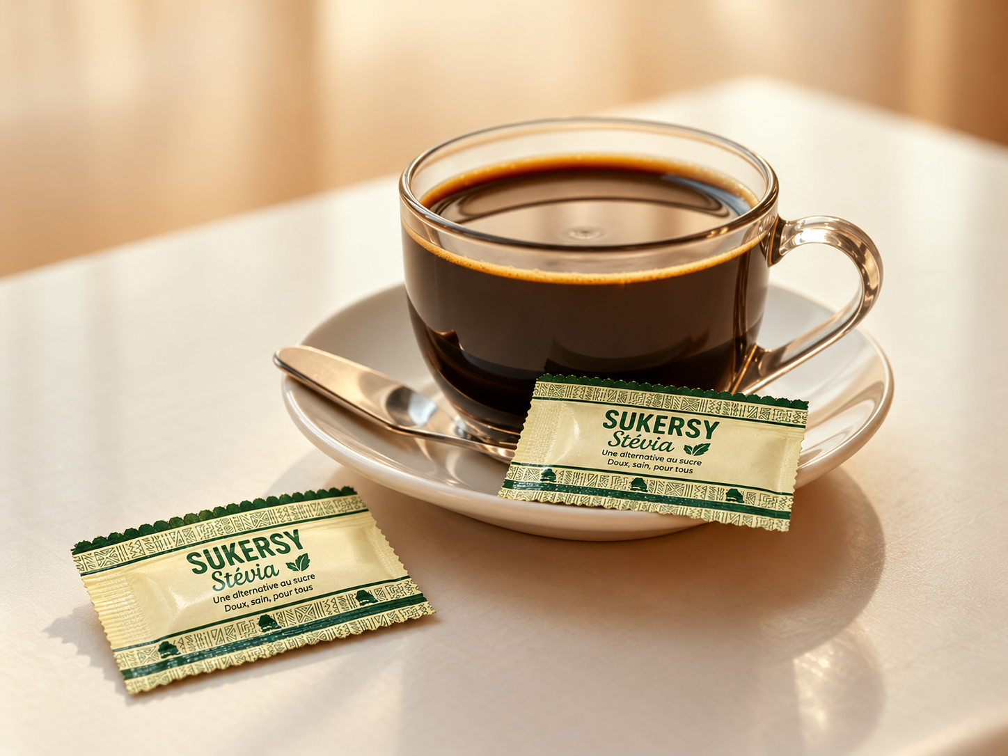 Café Touba accompagné de sachets SUKERSY Stévia